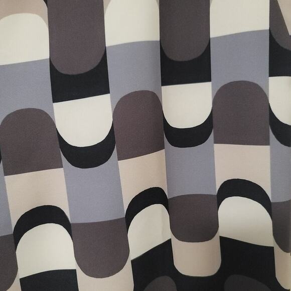 Maliparmi Italian Cropped/Flared Neo Modern Printed Pants in Neutral Tones, US 8 - Picture 9 of 12